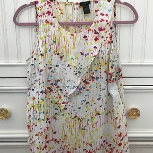 Ann Taylor Bright Floral Tank Top Size Small